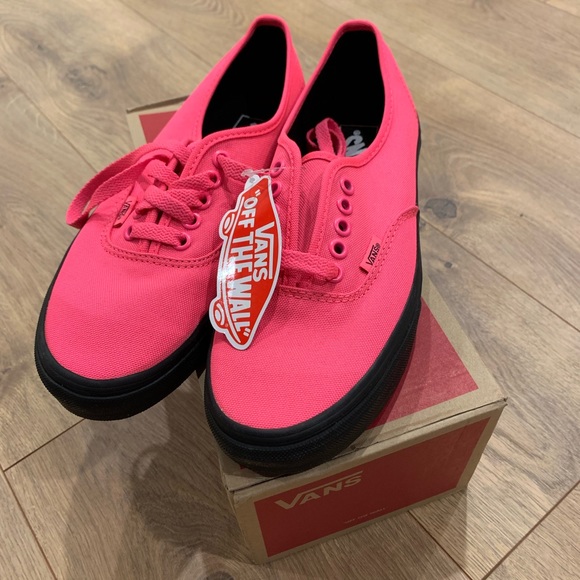 pink sole vans